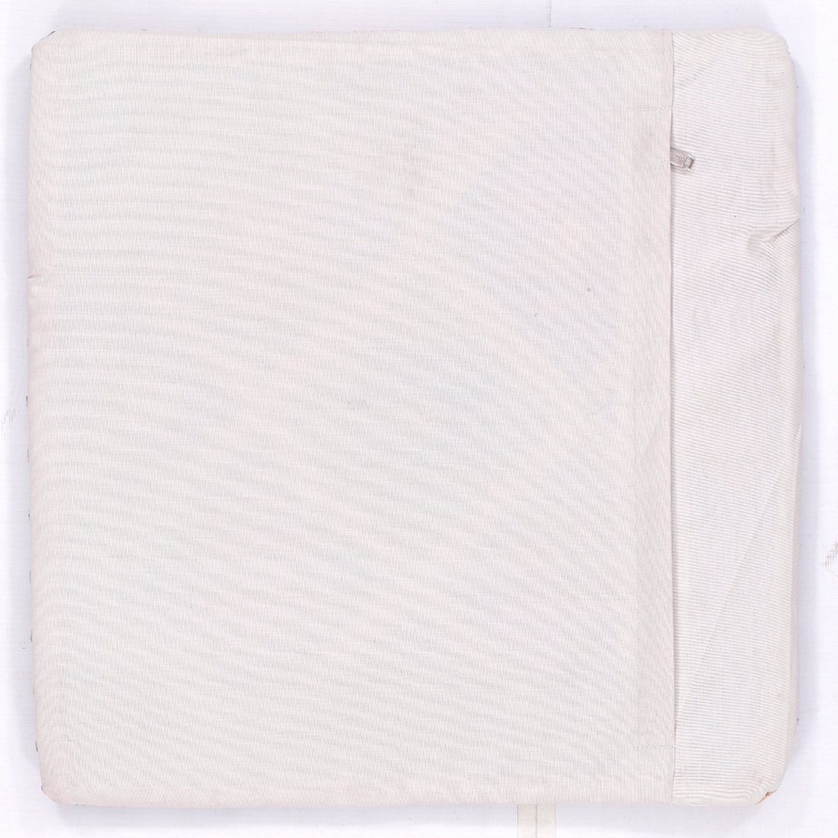 Kilim cushion cover 45x45 cm in light off-white woven fabric with side seam