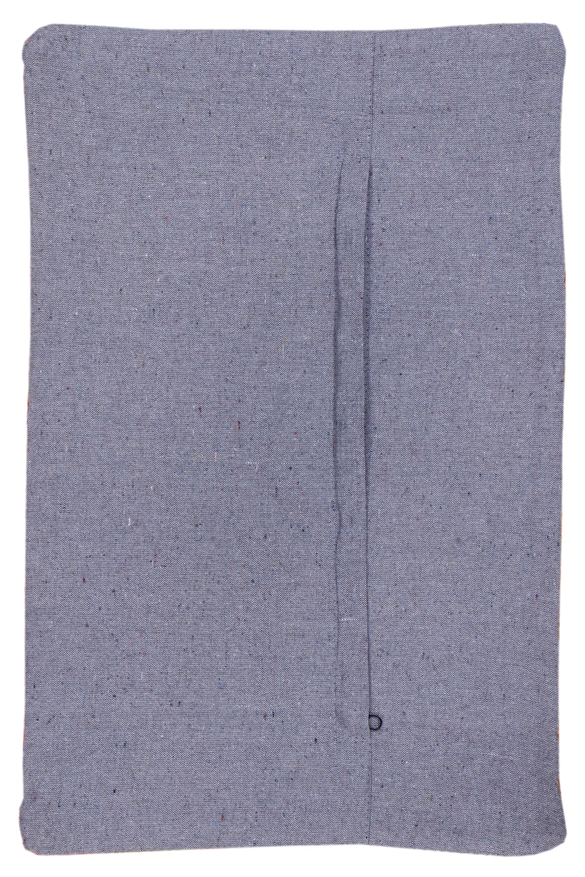 Turquoise kilim cushion cover, 35x55 cm, plain gray-blue back with center seam