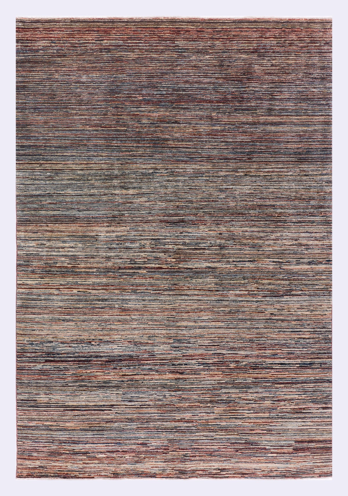 Brown striped Ziegler-style rug, 293x193 cm