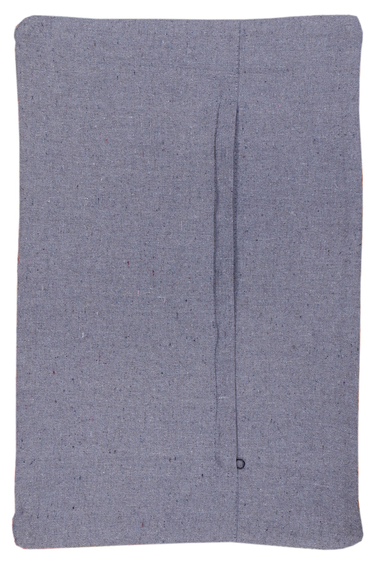 Kilim cushion cover back, 35x55 cm, solid blue fabric with center seam