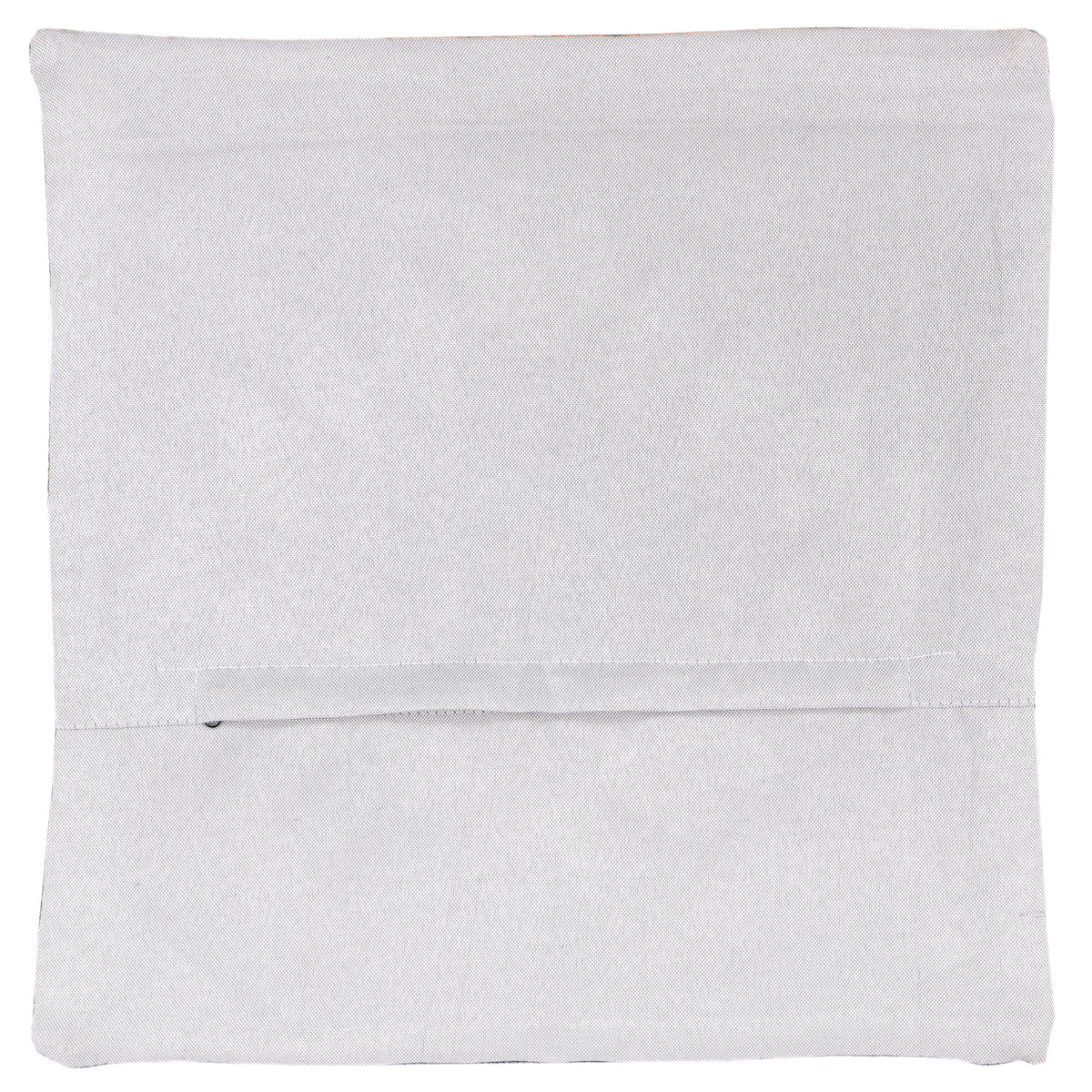 White fabric back panel for kilim cushion, plain square 45x45 cm