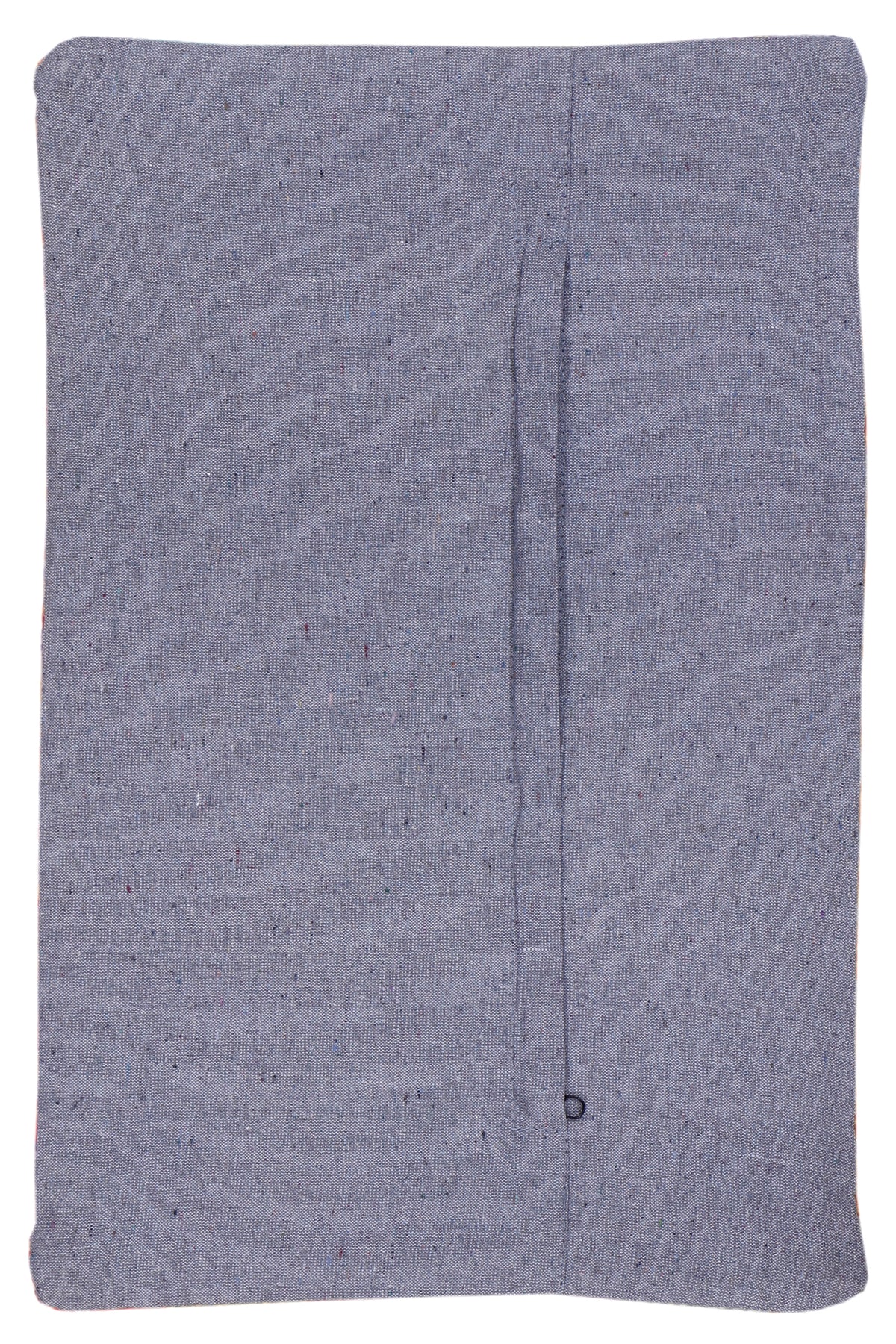 Solid blue kilim cushion cover back, 35x55 cm