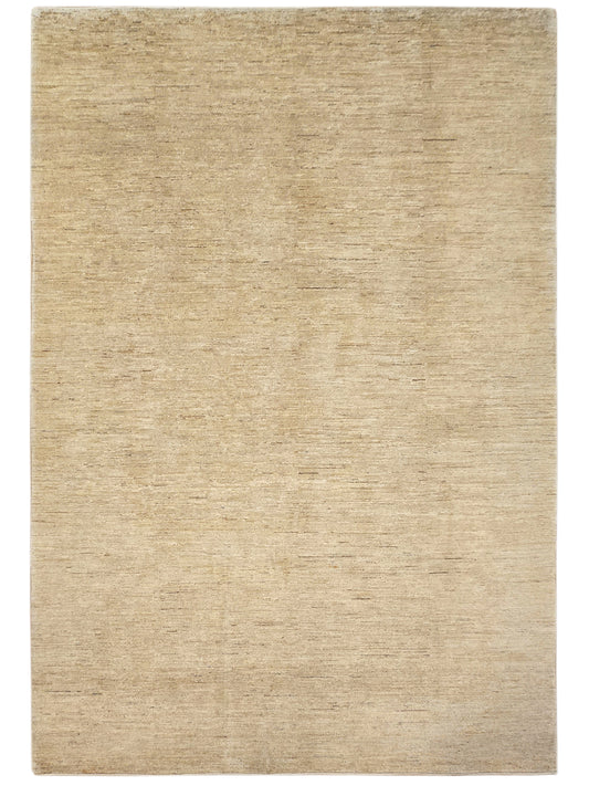 Light beige rectangular rug with subtle flatwoven texture